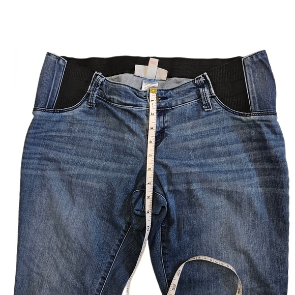 Ingrid & Isabel Bundle Of 2 Maternity Jeans Dark And Light Blue Skinny Jegging - Picture 8 of 14